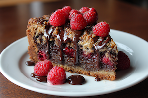 Chocolate Raspberry Crumb Cake