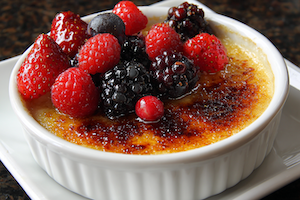 Crème Brûlée with Berries