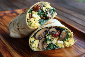 Florentine Egg Breakfast Wrap