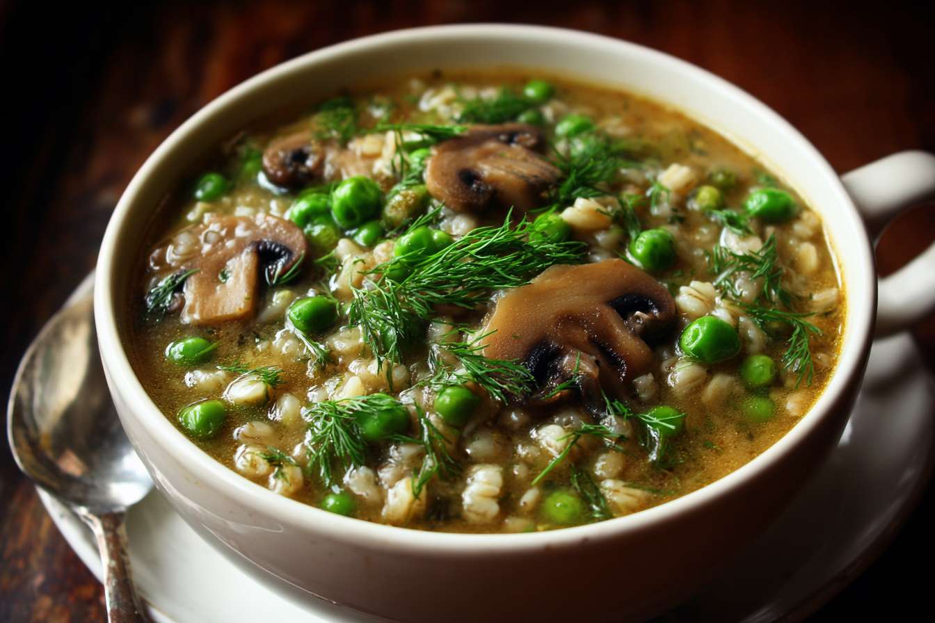 Wild Mushroom Barley Soup