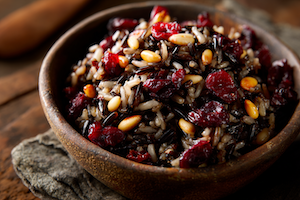 Wild Rice, Cranberries, Raisins, & Pinenuts
